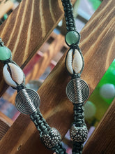 Load image into Gallery viewer, Coral Fossil Macrame Necklace