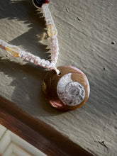 Load image into Gallery viewer, Ammonite Macrame Necklace