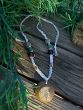 Load image into Gallery viewer, Ammonite Macrame Necklace