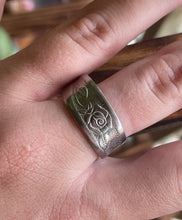 Load image into Gallery viewer, “No Rain, No Rose” Silverware Rings
